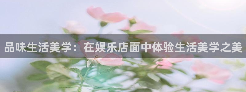 南宫辉达平台官网版：品味生活美学：在娱乐店面中体验生活美学之美