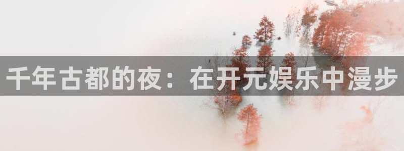 下载辉达平台：千年古都的夜：在开元娱乐中漫步